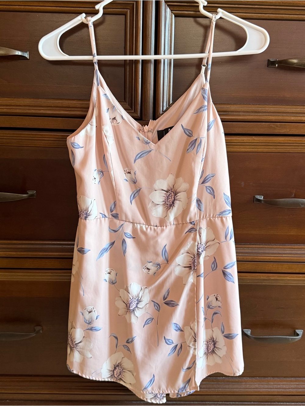 Lulus Magical Meadow Blush Pink Floral Print Skort Dress / Romper